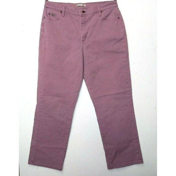 Lee Jeans Womens Lavender Sz 16 Relaxed Straight Leg at the Waist flaw paint - Picture 1 of 10